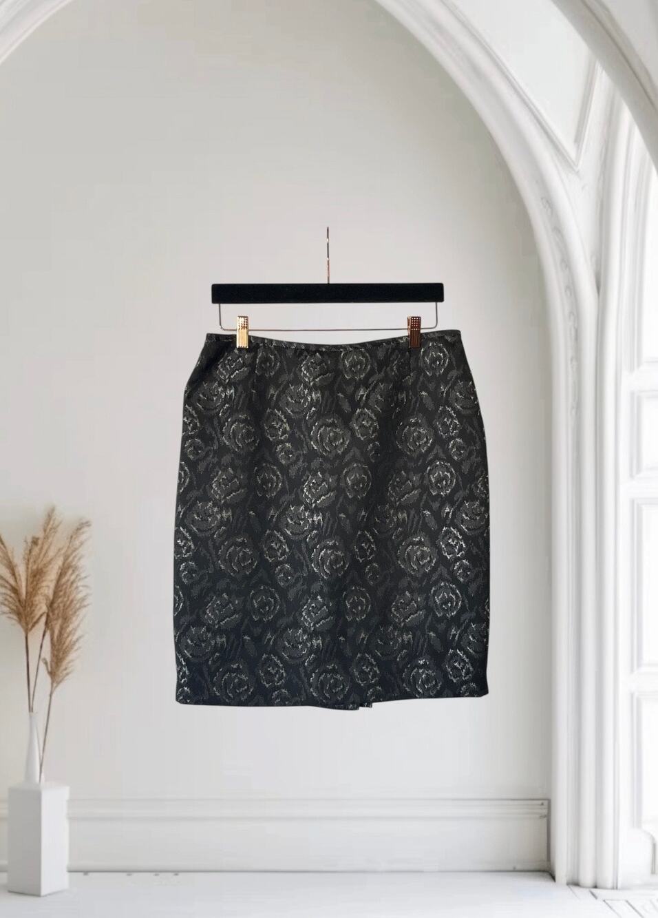 Le Suit Separates Ladies black silver skirt 10P